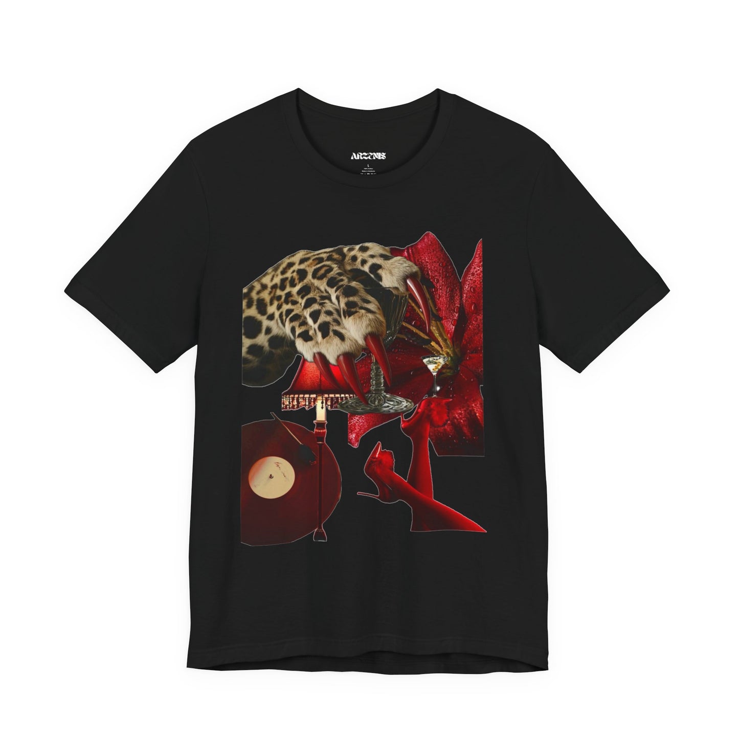 Bold Floral and Animal Graphic T-Shirt
