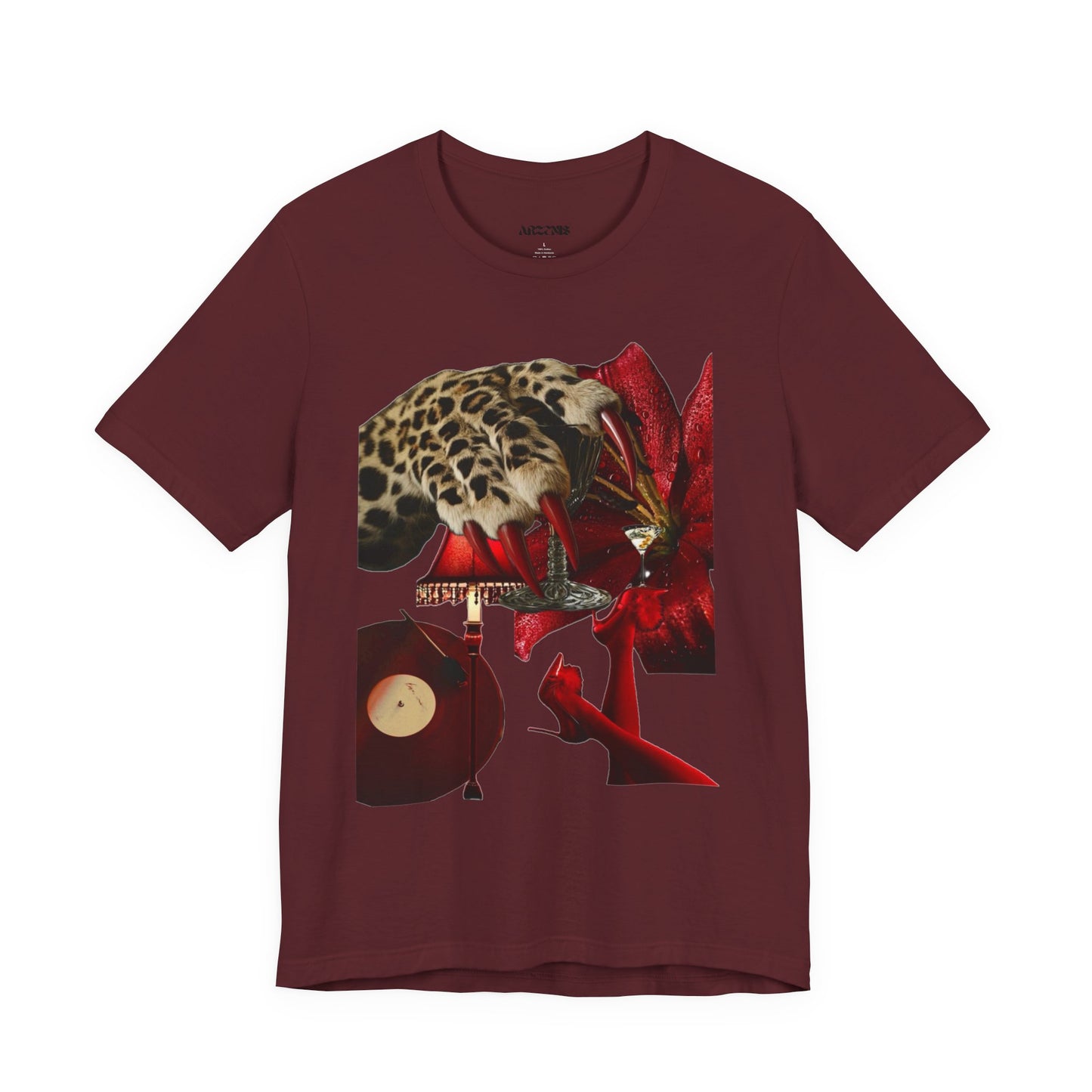 Bold Floral and Animal Graphic T-Shirt
