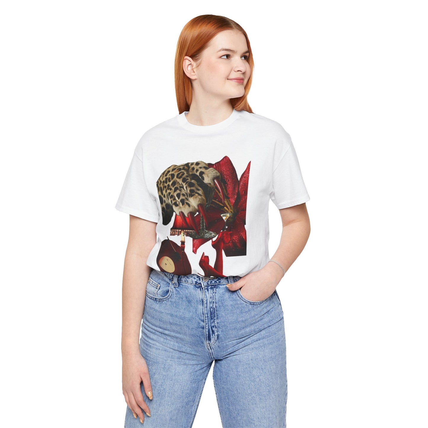 Bold Floral and Animal Graphic T-Shirt