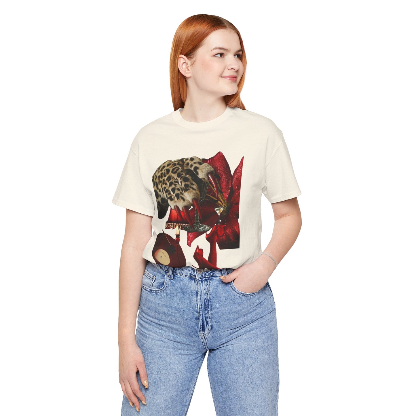 Bold Floral and Animal Graphic T-Shirt